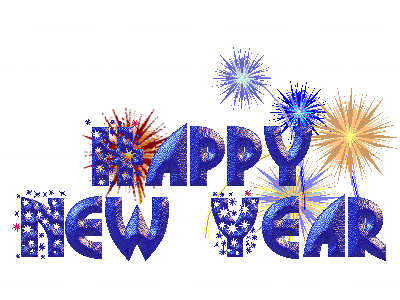 Brokatowy kolorowy napis Happy New Year